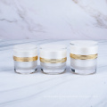 Luxury Empty In Stock Plastic Acrylic Cream Lotion Container Bottle Jar White Skin Care Jars